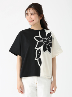 JUDY COLLECTION(ジュディコレクション) |【カタログ掲載】【日本製】モードフラワー Tシャツ