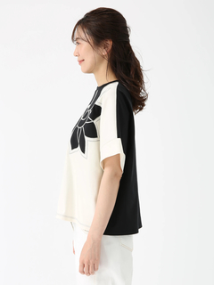 JUDY COLLECTION(ジュディコレクション) |【カタログ掲載】【日本製】モードフラワー Tシャツ