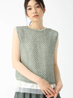 ミックスコットン ニット ベスト ジレ ｜ JUDY COLLECTION（ジュディ