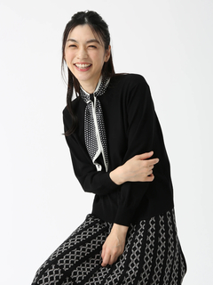 JUDY COLLECTION(ジュディコレクション) |スェーディーストレッチ ニットスカーフ付 プルオーバー