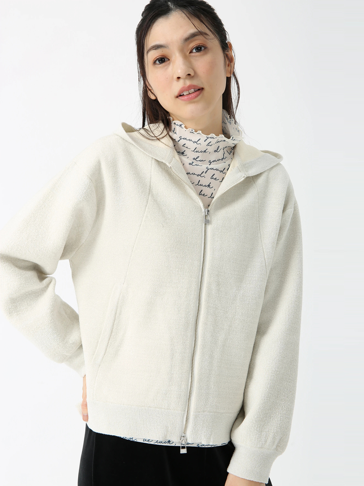 JUDY COLLECTION(ジュディコレクション) |グロッシーモール ニット パーカー フーディー