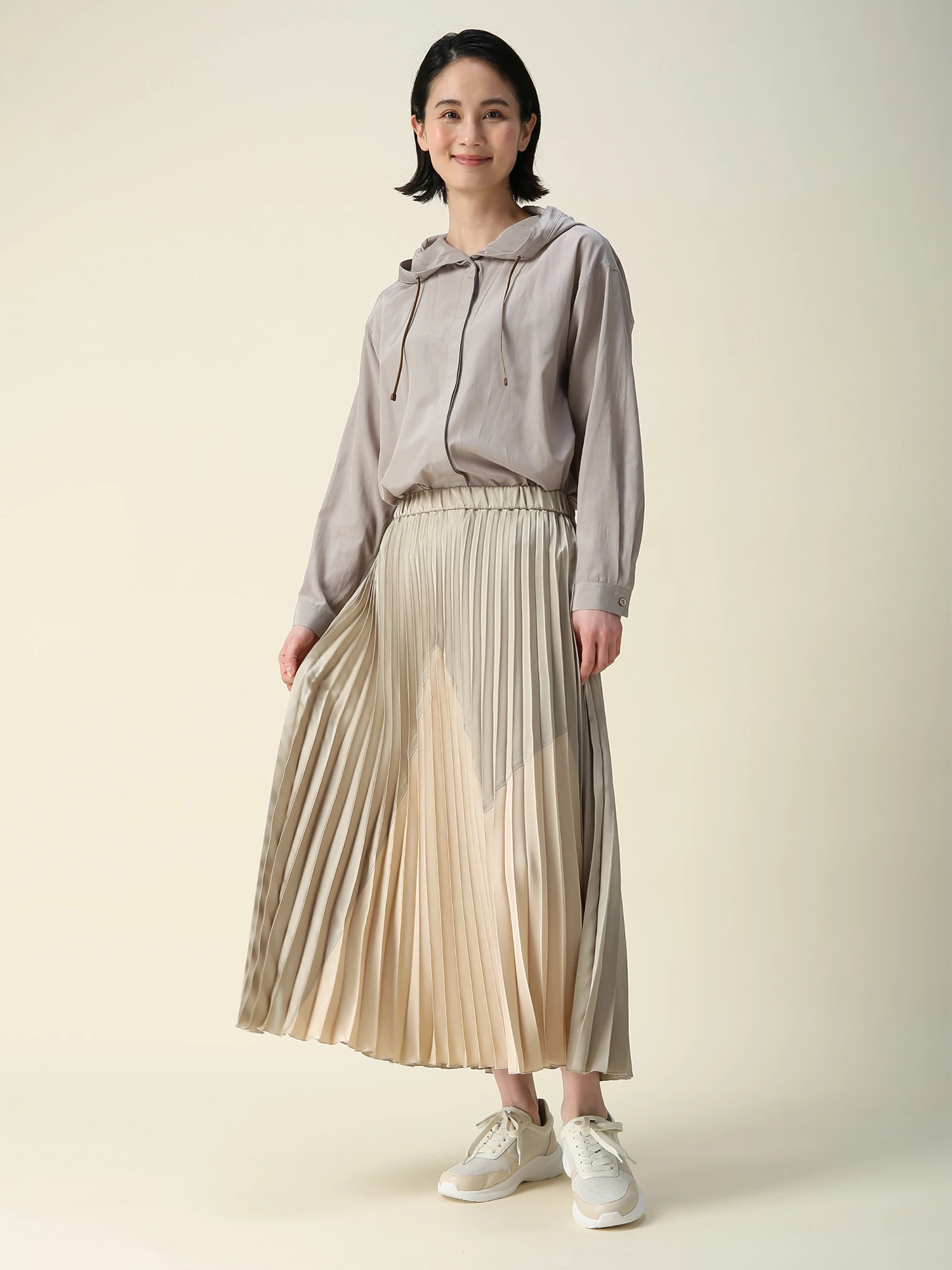 MORABITO BLANC モラビトソアフードブラウスベージュサイズ38