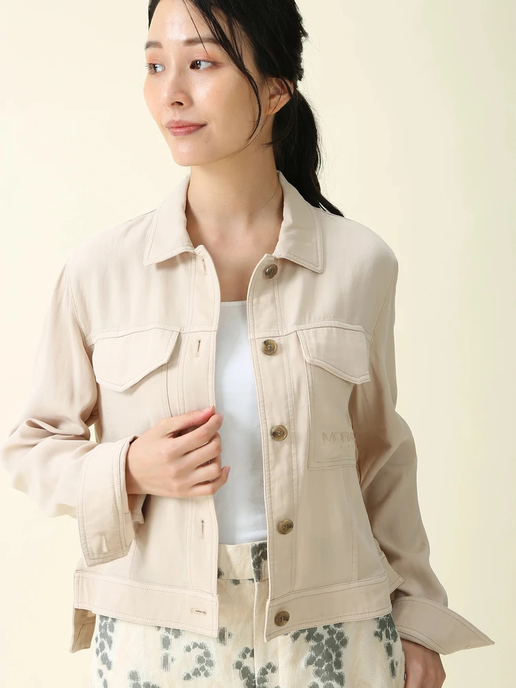 MORABITO - モラビトブラン MORABITO BLANC ジャケット コットンW ジョーゼット ジャケット ｜ MORABITO BLANC