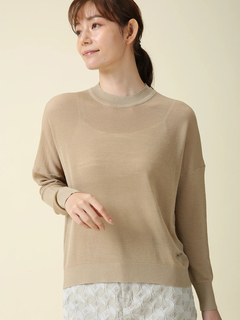 モラビトBLANC ニットジレ 38 新品 SALE 7/31(木)で終了】 ウールシルク クルー セーター ニット