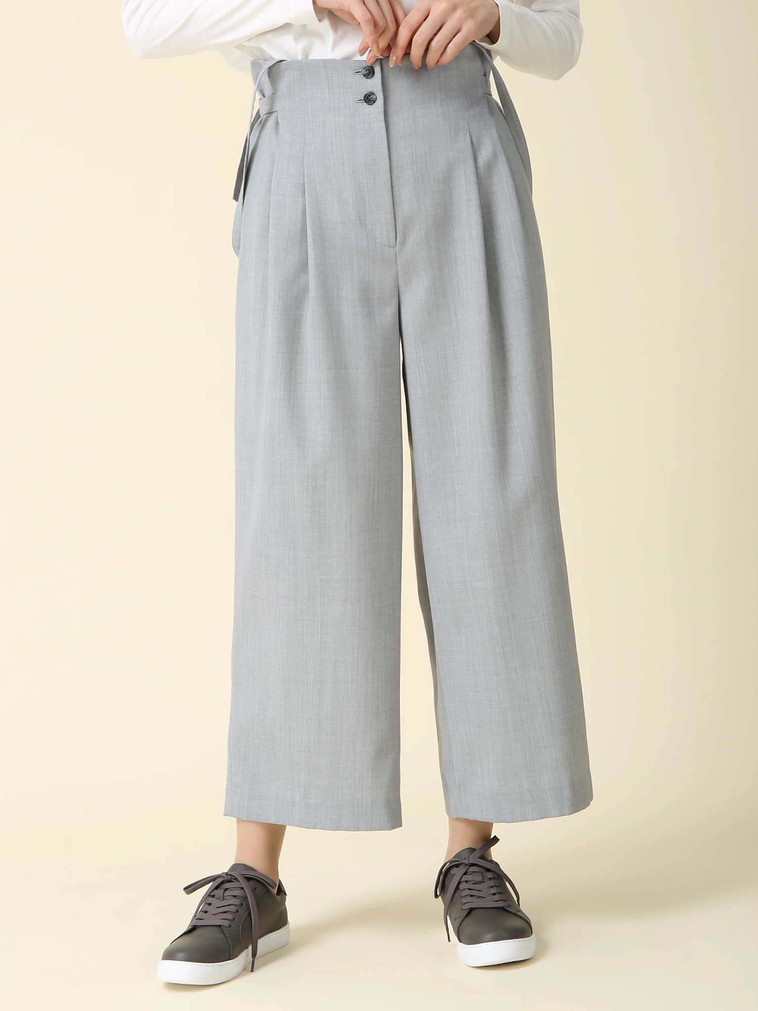 ストレッチ ツイル ワイド パンツ ｜ MORABITO BLANC（モラビトブラン
