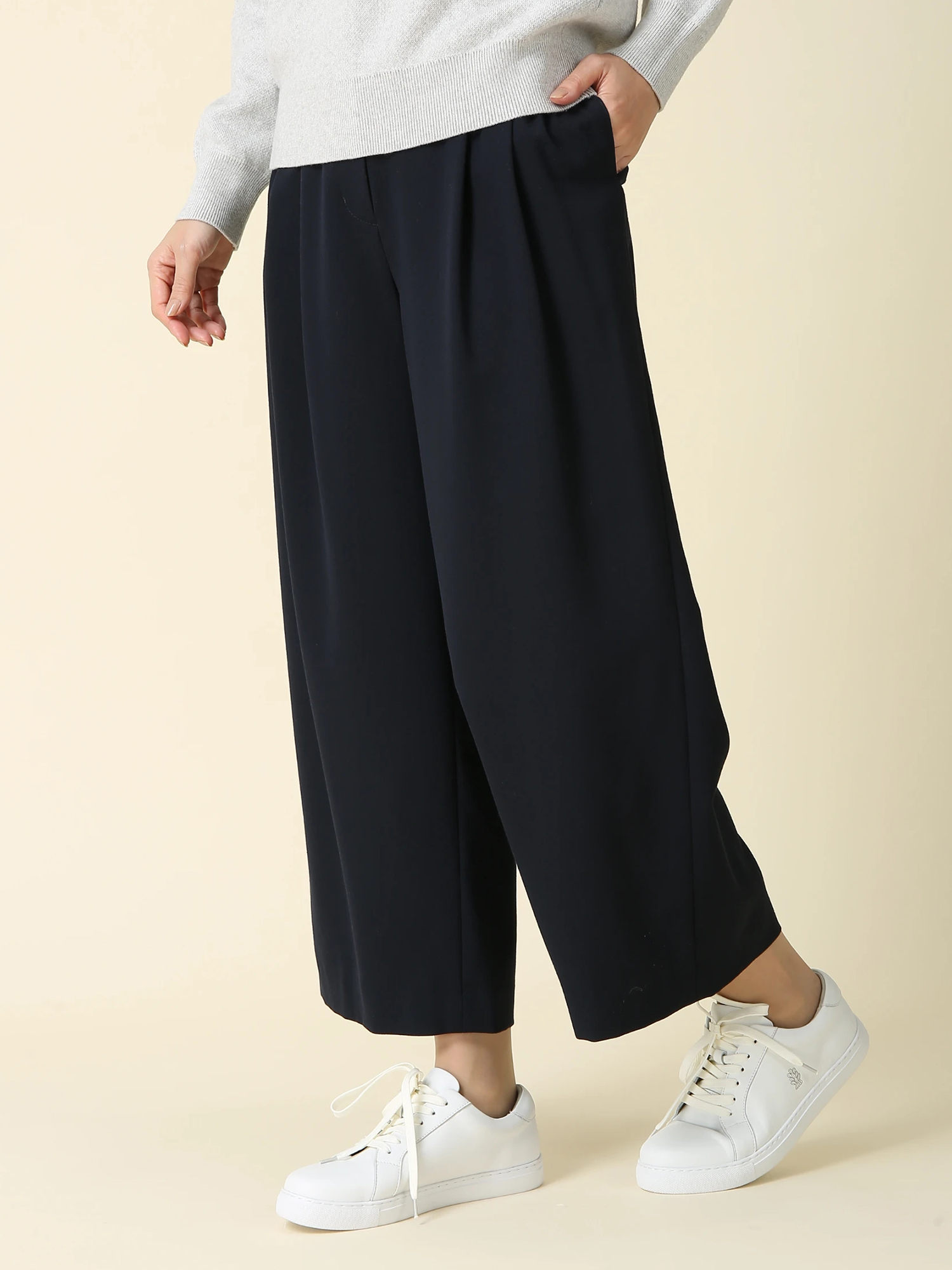 ストレッチ ツイル ワイド パンツ ｜ MORABITO BLANC（モラビト