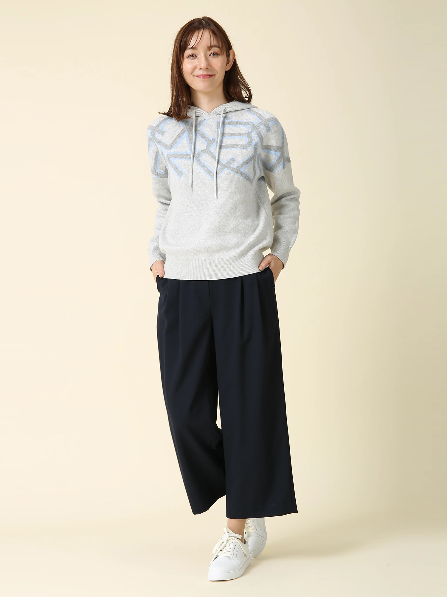 モラビト　ワイドパンツ　38 ストレッチ ツイル ワイド パンツ ｜ MORABITO BLANC（モラビトブラン