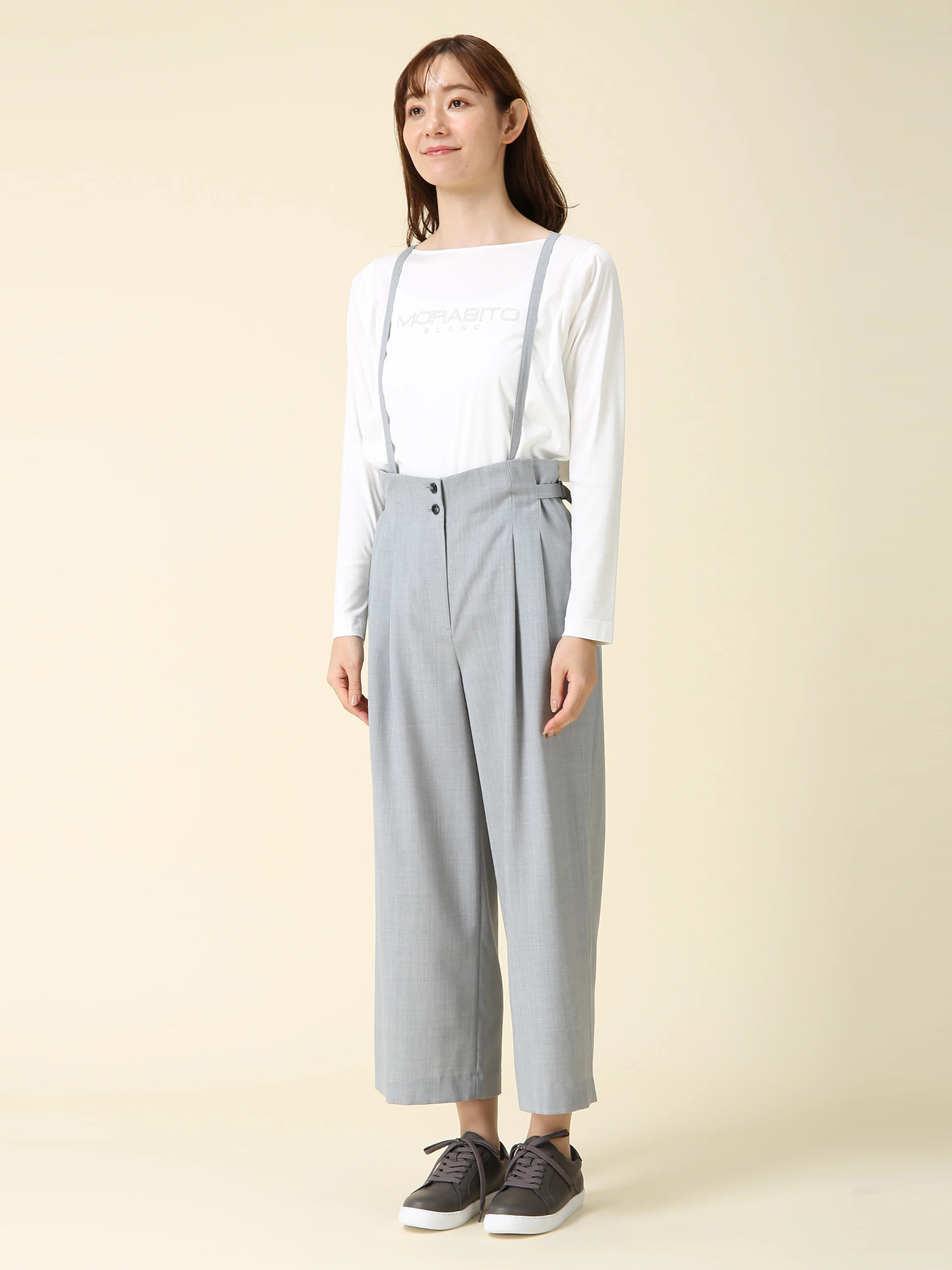 ストレッチ ツイル ワイド パンツ ｜ MORABITO BLANC（モラビト