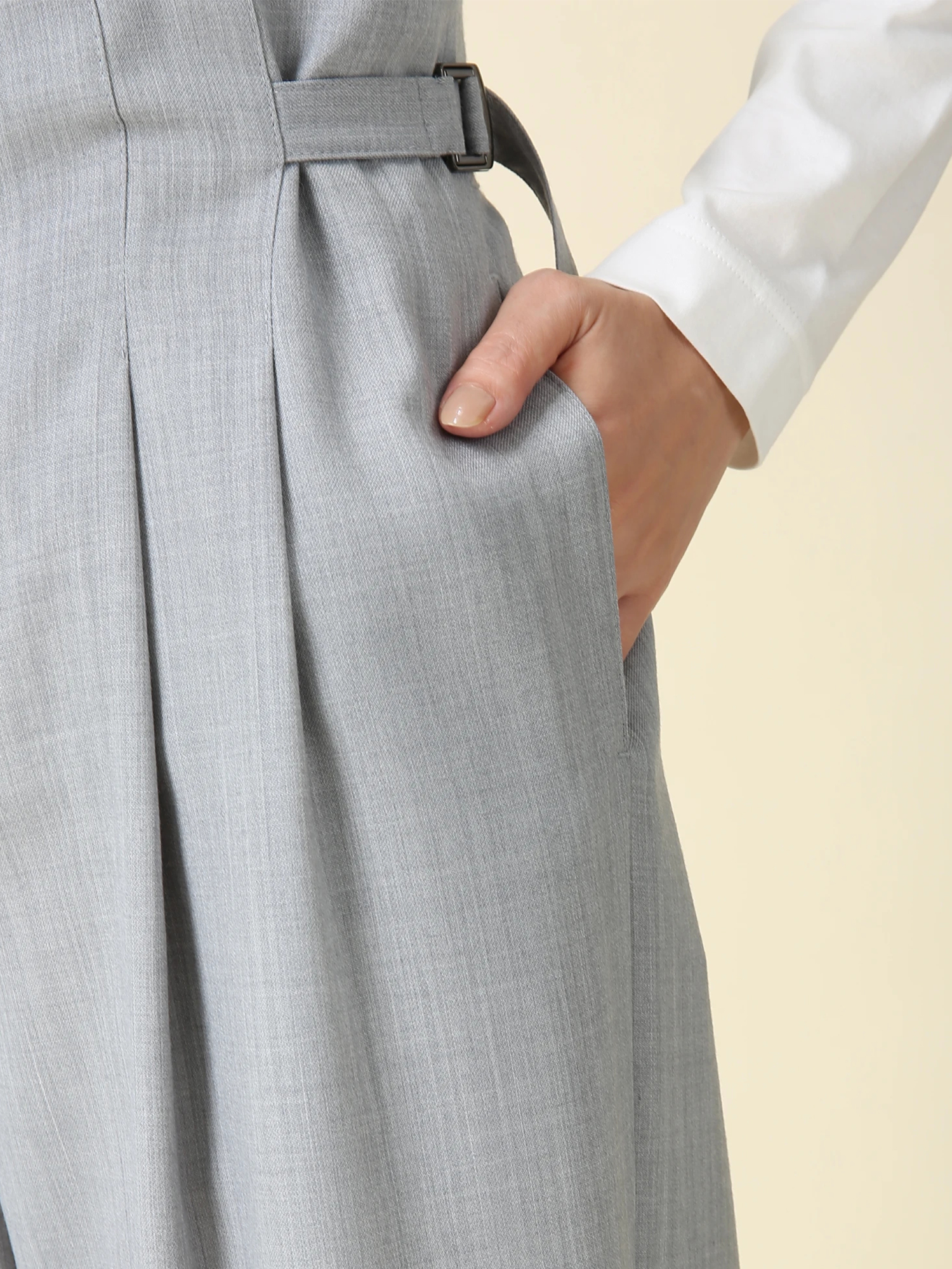 ストレッチ ツイル ワイド パンツ ｜ MORABITO BLANC（モラビトブラン