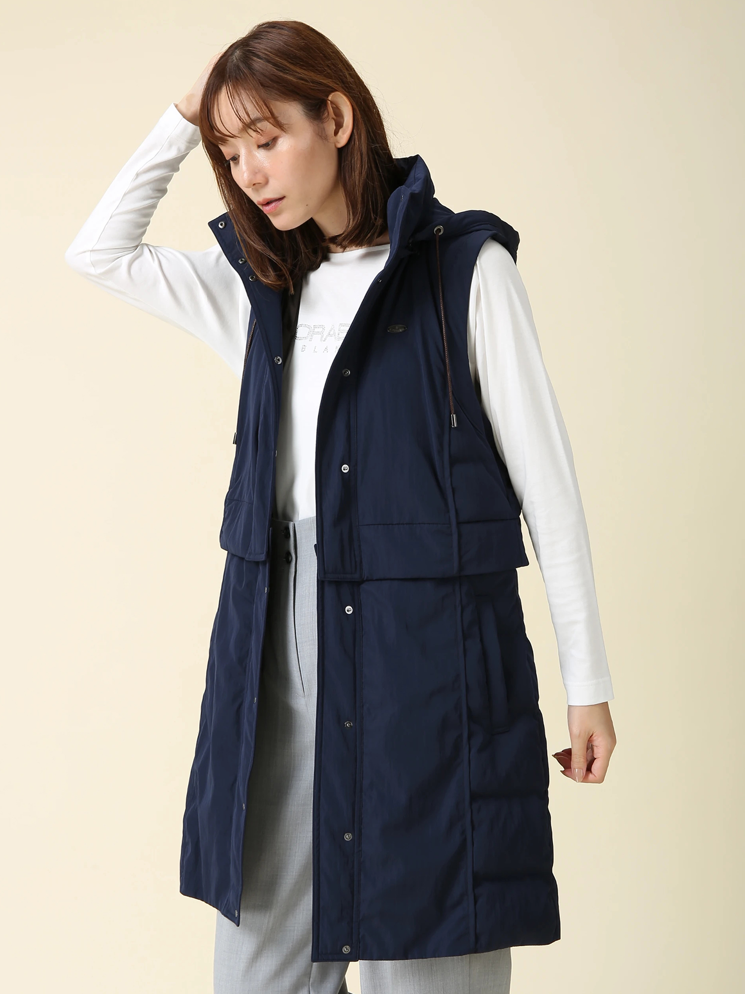 新品】モラビトブランベージュ ダウンベスト