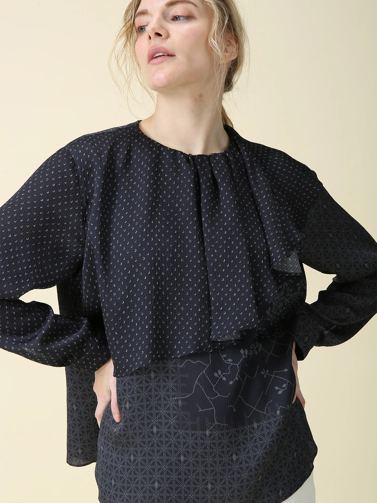 アーカイブ パネルプリント ブラウス シャツ ｜ MORABITO BLANC