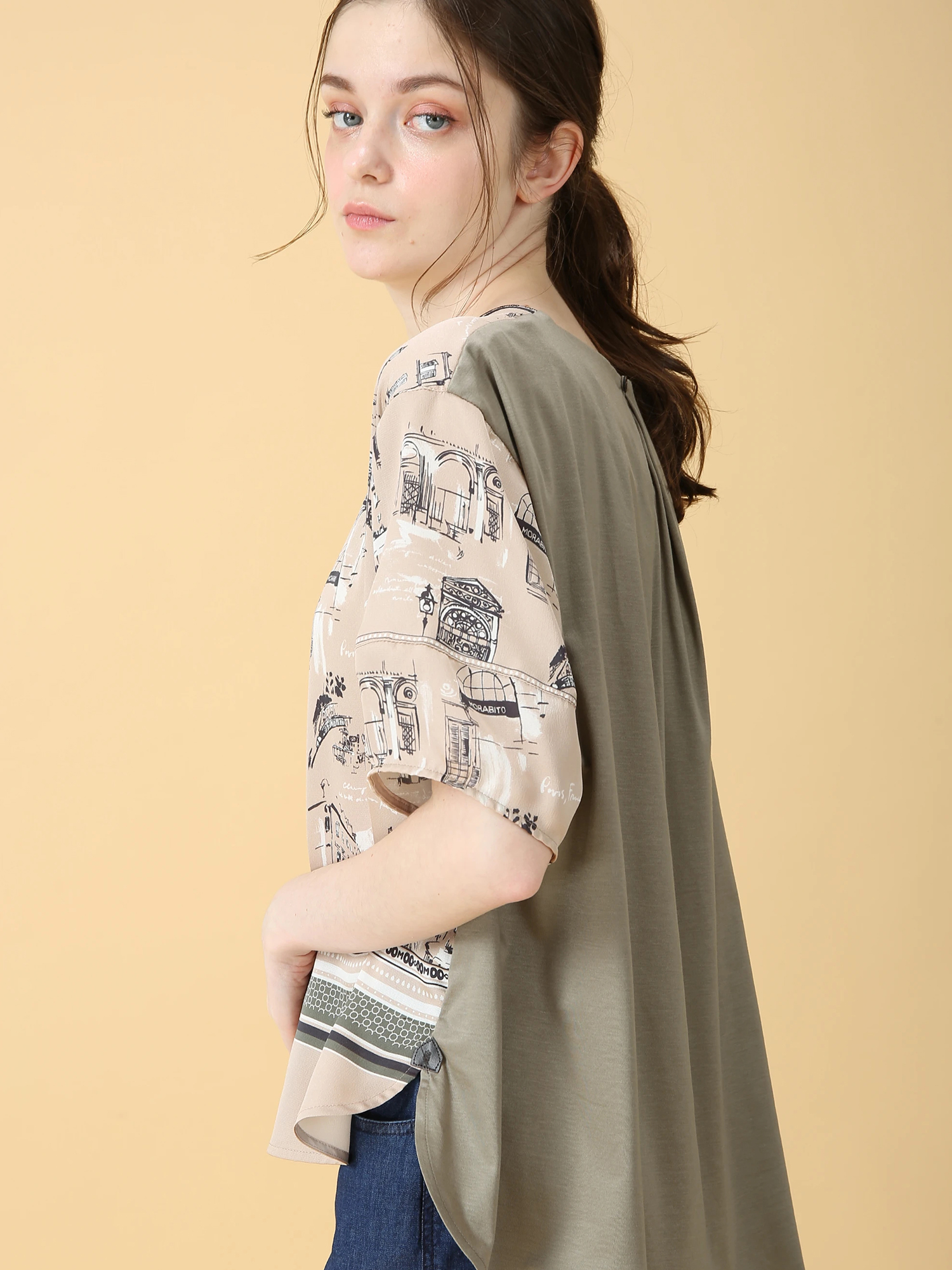 エクセリー パネル プリント Tシャツ プルオーバー ｜ MORABITO