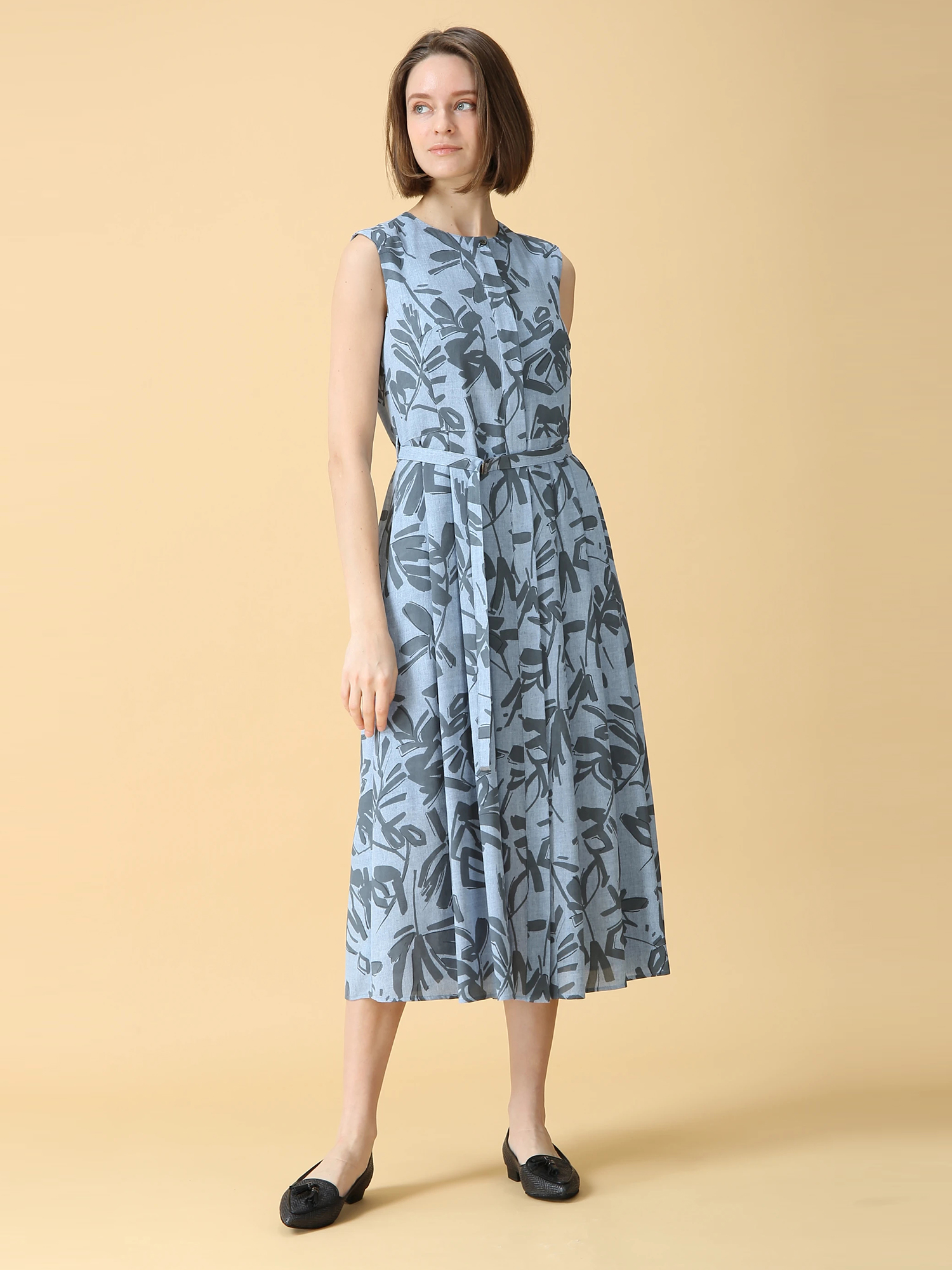 SALE 7/31(木)で終了】 フェア リーフプリント ワンピース