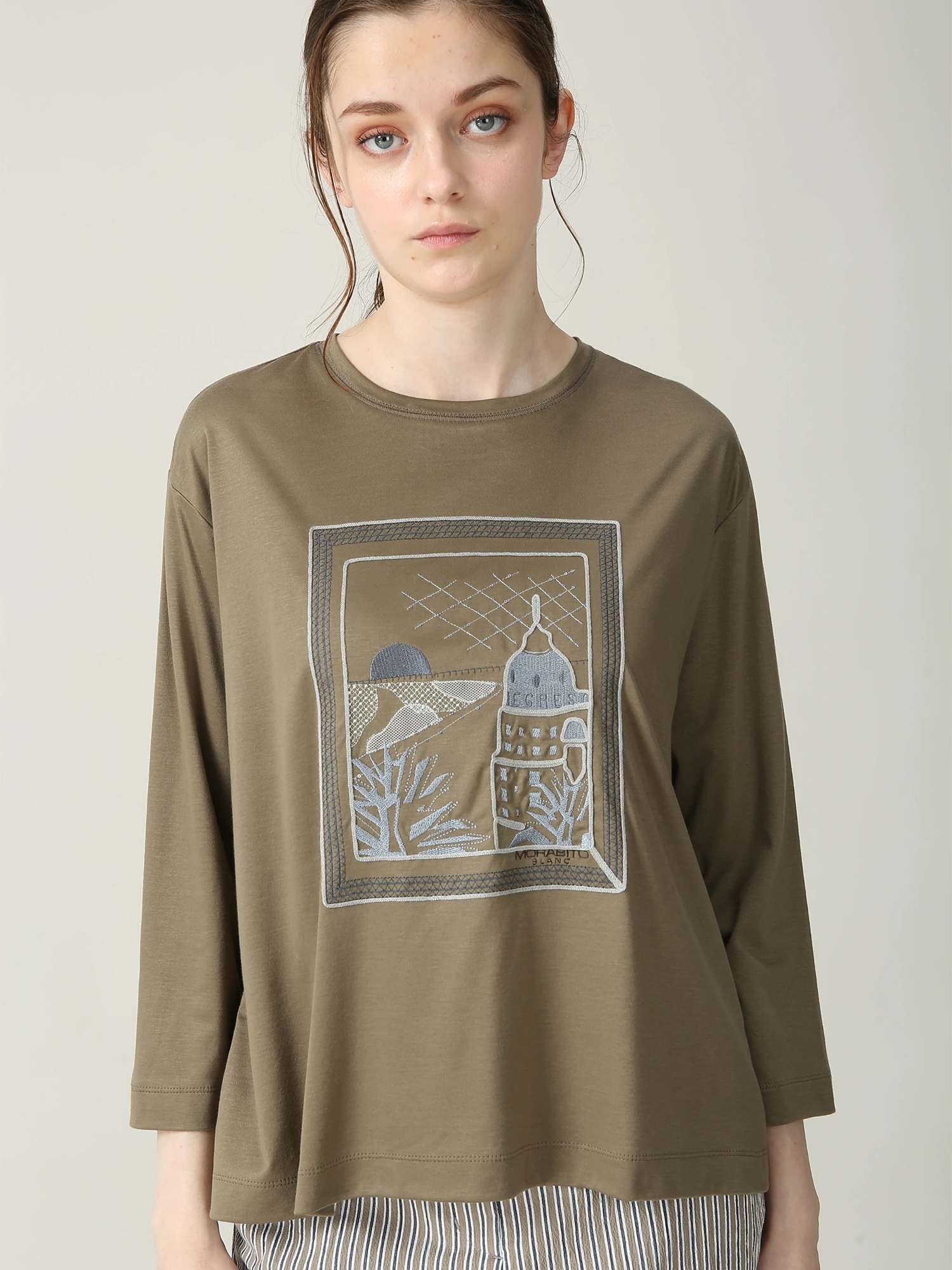 日本製】ギザリヨセル スムース Tシャツ カットソー ｜ MORABITO BLANC