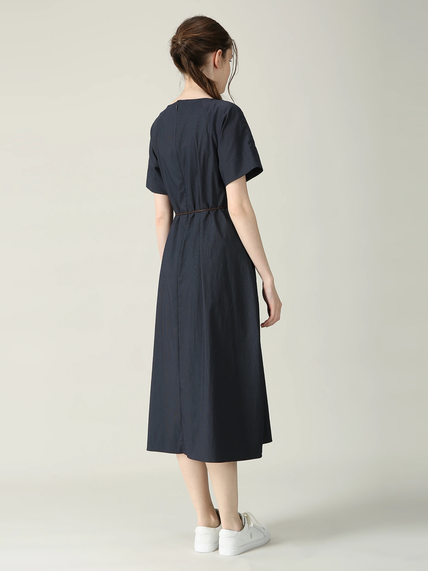 ★Hobbs London Juliette ストライプｘブロダリー 上質ワンピ ローグストレッチ ストライプ ワンピース ｜ MORABITO BLANC