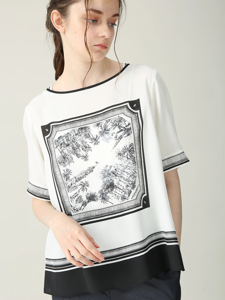 MORABITO BLANC(モラビトブラン) |ニース パネルプリント プルオーバー Tシャツ
