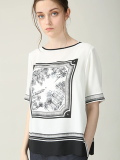 MORABITO BLANC(モラビトブラン) |ニース パネルプリント プルオーバー Tシャツ