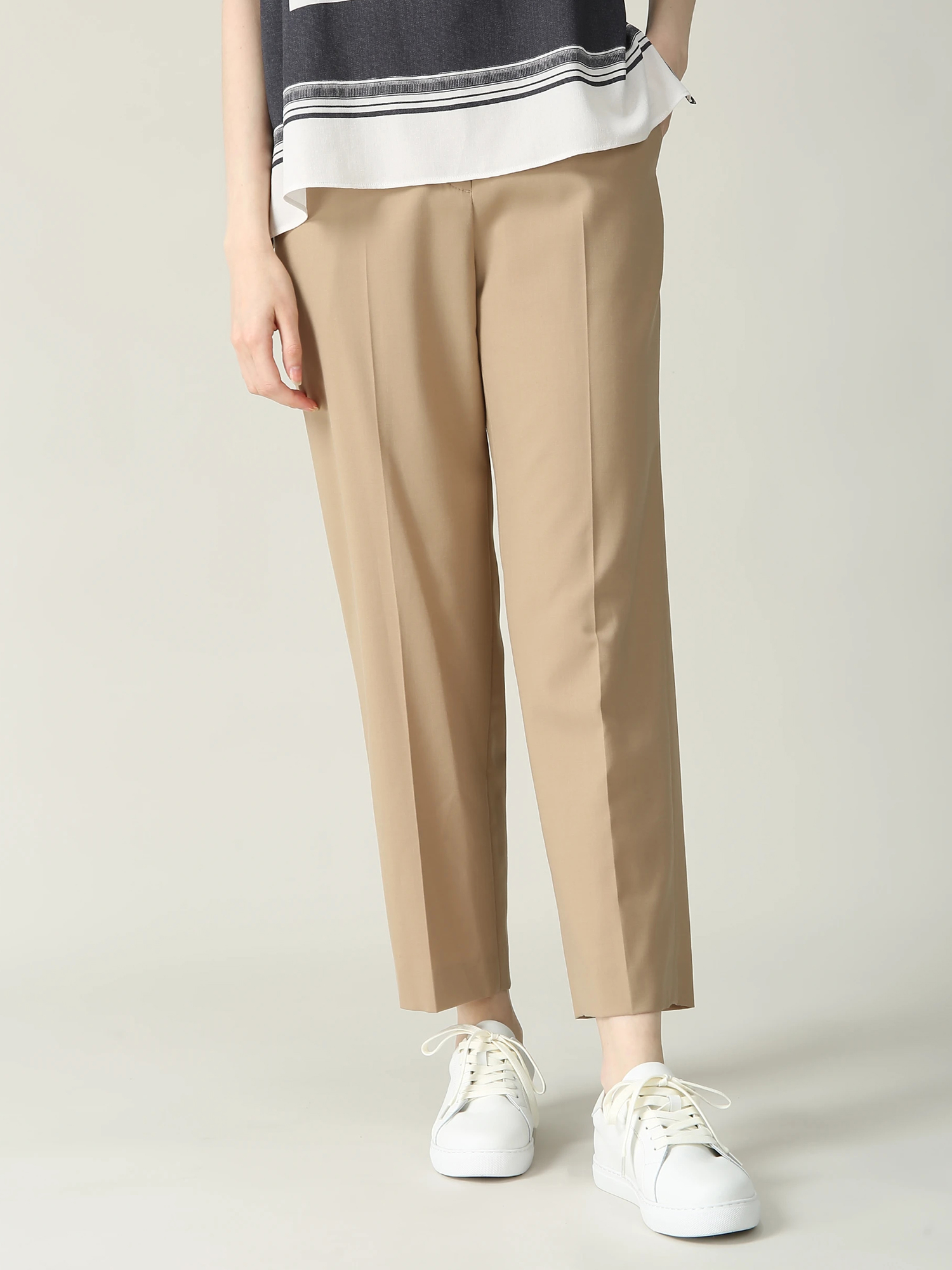 MORABITO BLANC ベージュ パンツ 38サイズ アナスタシア パンツ ｜ MORABITO BLANC（モラビトブラン）｜.K