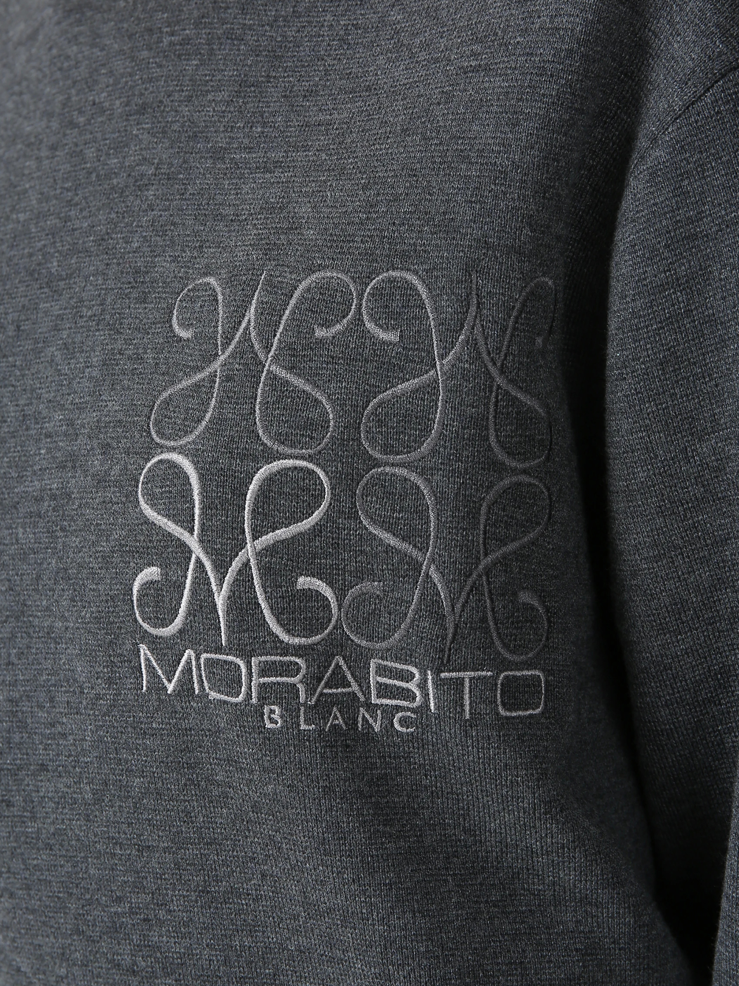 モラビト✴︎ブラン⭐️レーヨンニットのロングプルオーバー✨MORABITO✴︎B モラビト MORABITO ブラン BLANC ロゴインターシャウールクルー