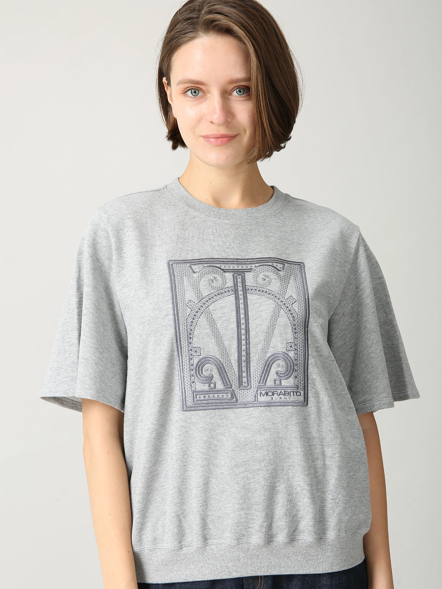 日本製】コンパクトミニテリー 半袖 スウェット ｜ MORABITO BLANC