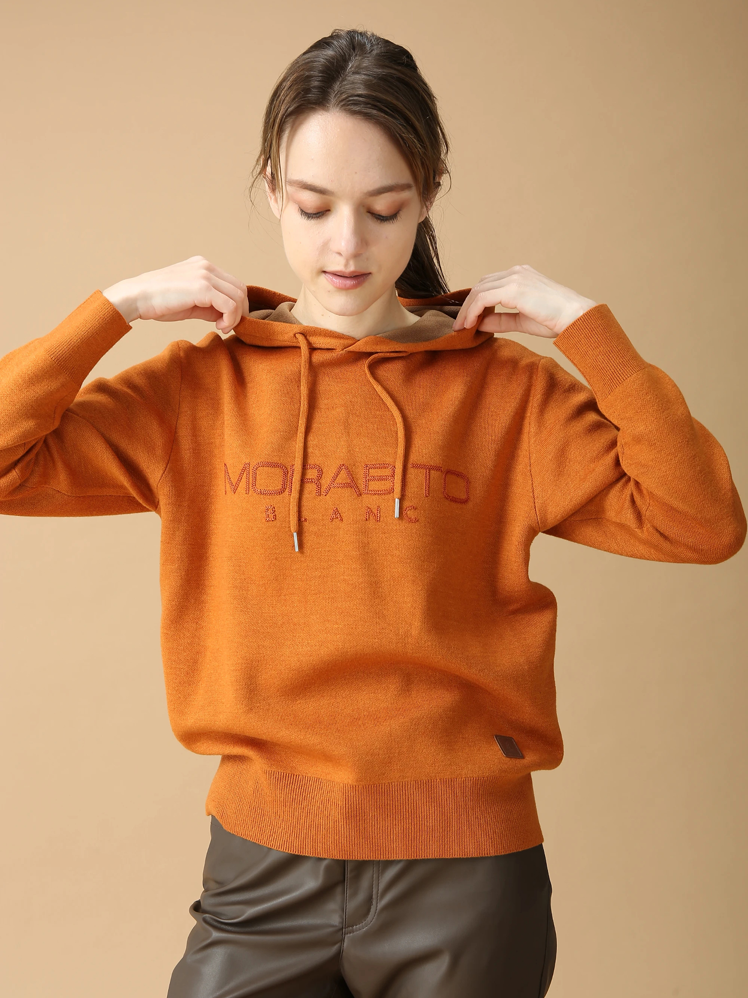アクリモッサ ロゴ セーター ニット フーディ パーカー ｜ MORABITO