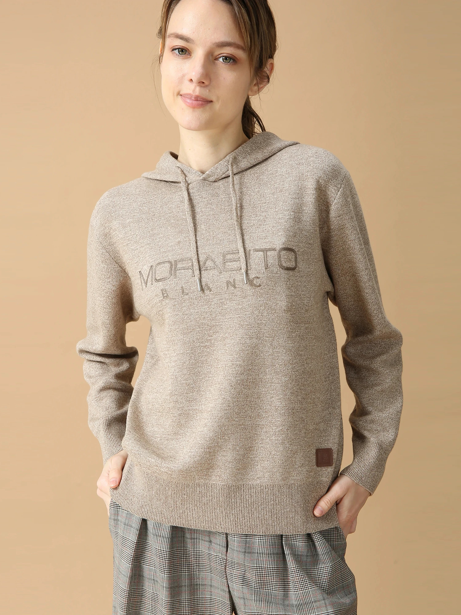 アクリモッサ ロゴ セーター ニット フーディ パーカー ｜ MORABITO