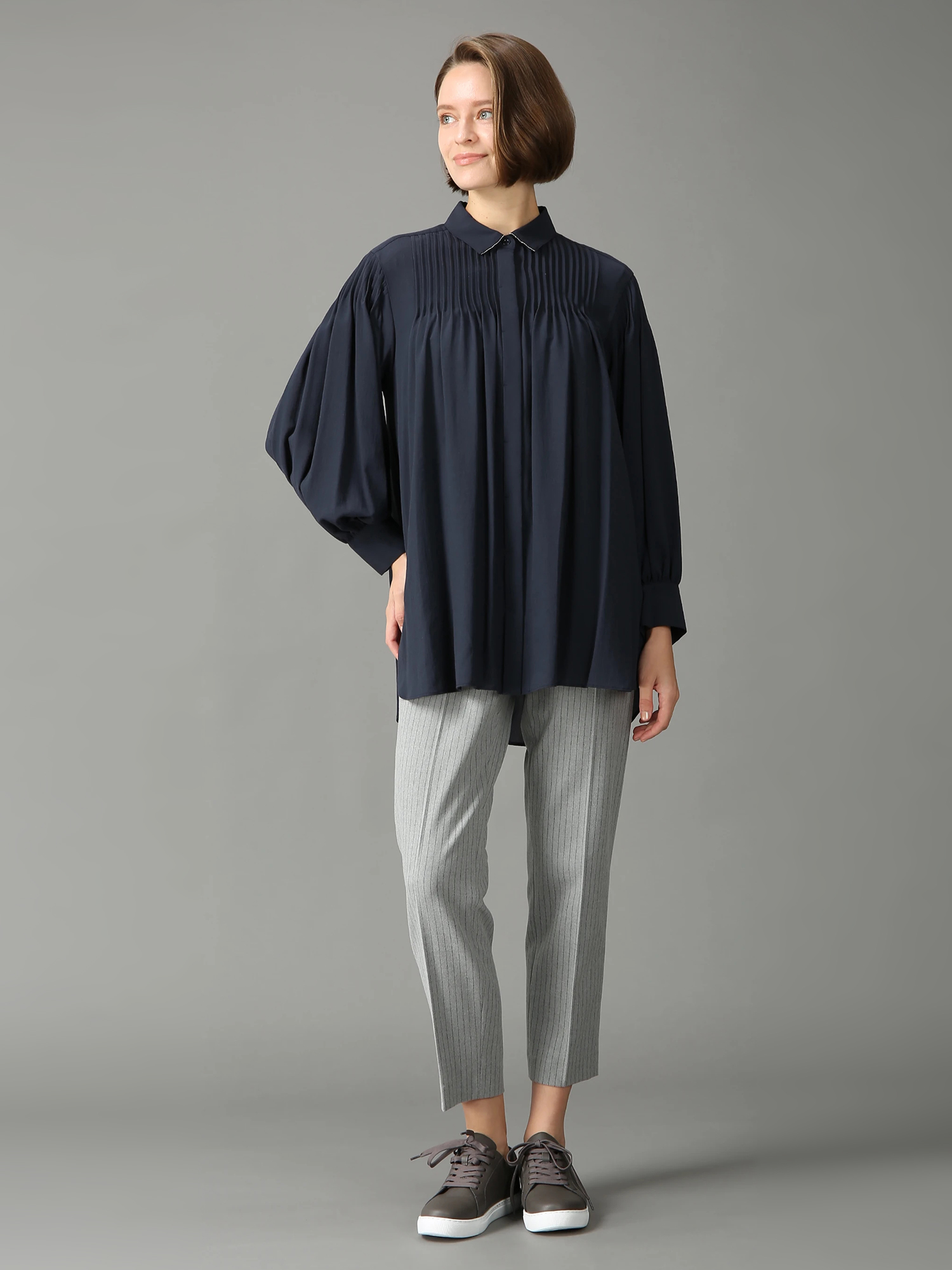 エクラ掲載】 トリアセコットン ブラウス シャツ ｜ MORABITO BLANC