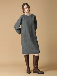 MORABITO BLANC(モラビトブラン) |ウールカシミヤリバー ワンピース ドレス
