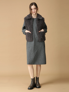 MORABITO BLANC(モラビトブラン) |ウールカシミヤリバー ワンピース ドレス