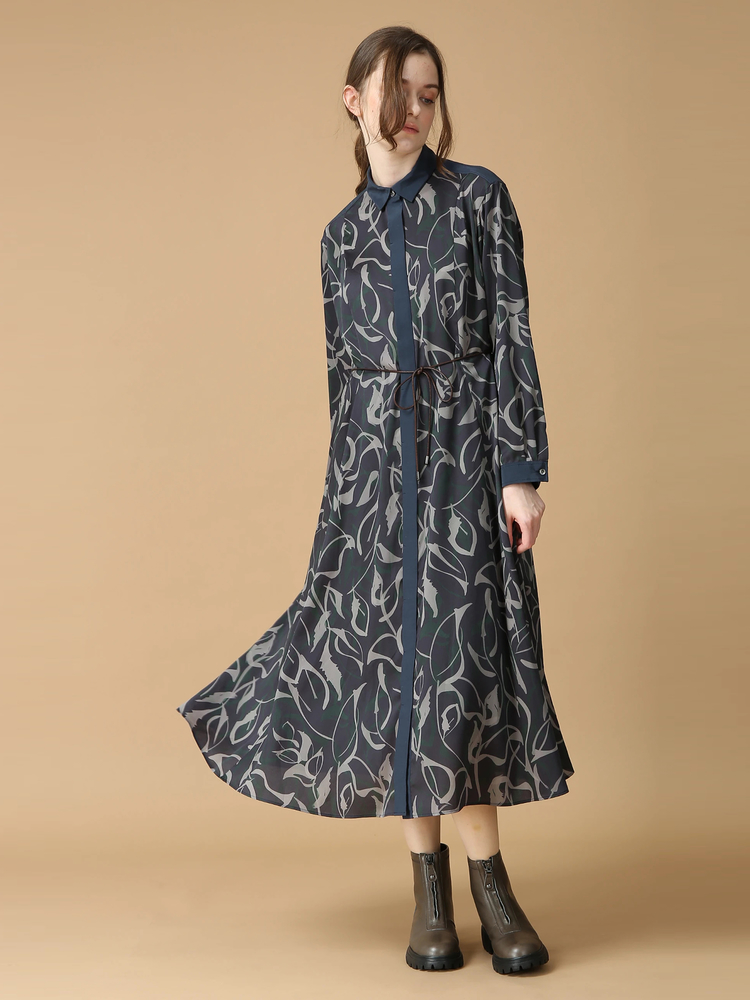 MORABITO BLANC(モラビトブラン) |ジオメトリックプリント ワンピース ドレス