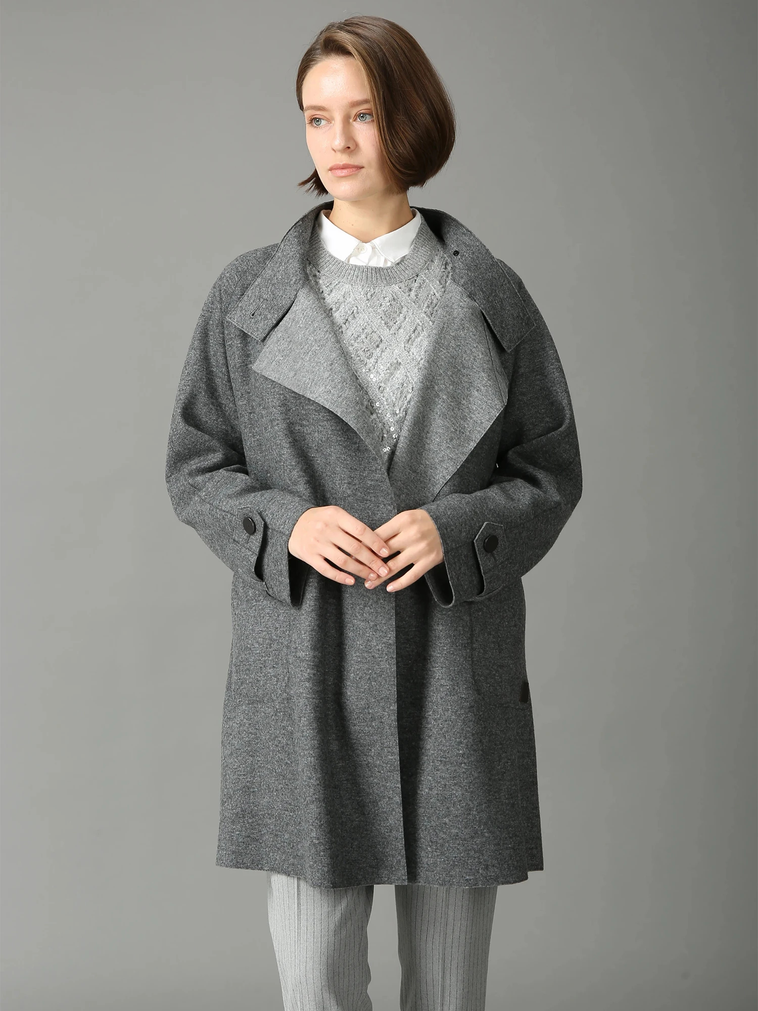CASA FLINE × macoto ウールコート ハイネックポンチョコート | CASA FLINE (Women)/カーサフライン