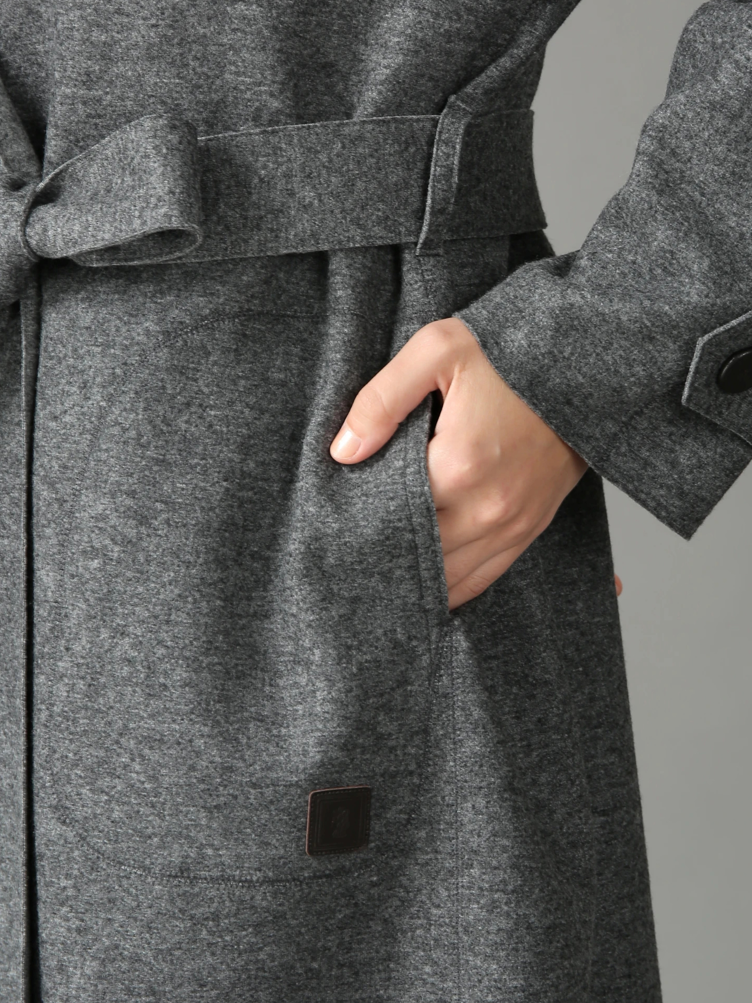 エクラ掲載】【日本製】 ウールカシミヤリバー コート ｜ MORABITO