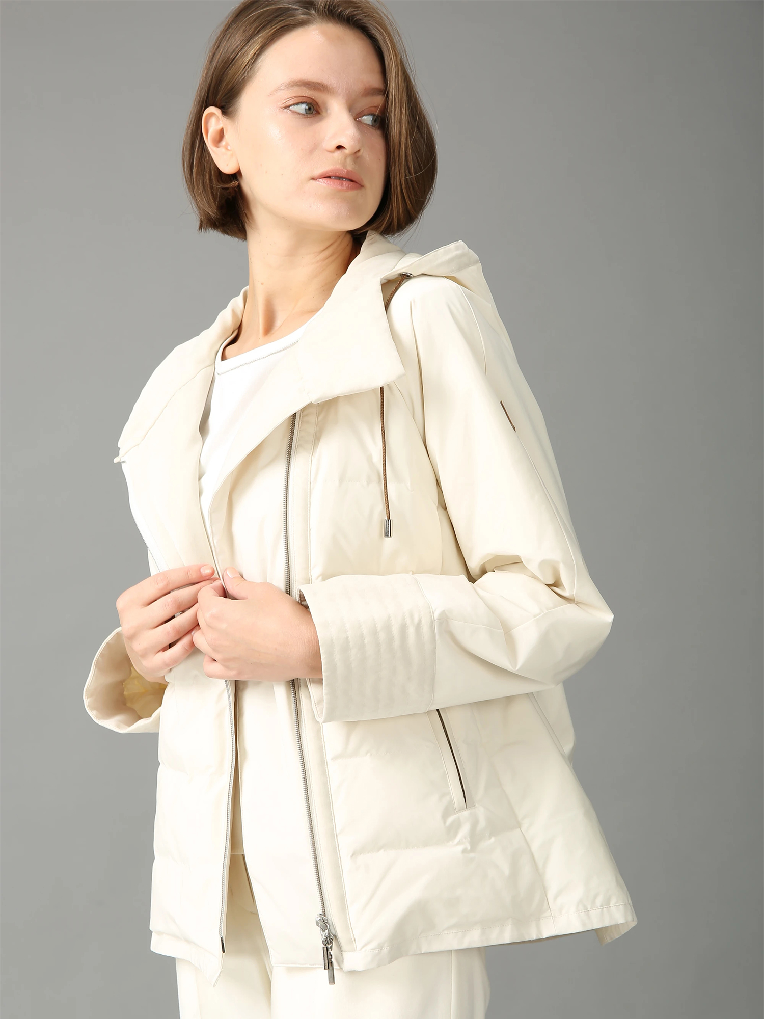 エクラ掲載】 ウィークタフタ ダウン ジャケット ｜ MORABITO BLANC