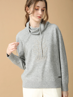 MORABITO BLANC(モラビトブラン) |スーパーファインメリノウール モチーフ セーター ニット