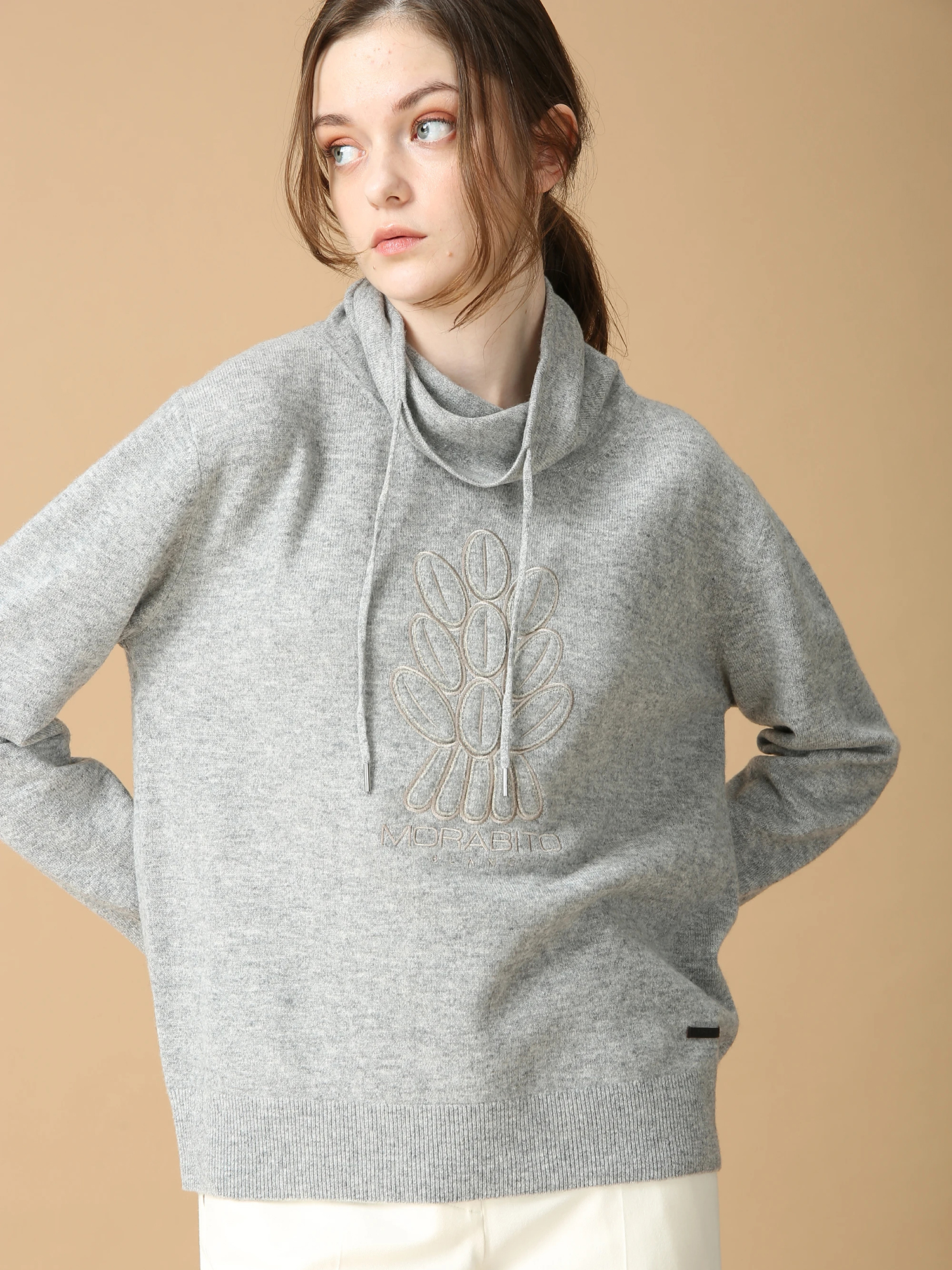 MORABITO BLANC モラビトブラン ウール100% ロゴ セーター MORABITO