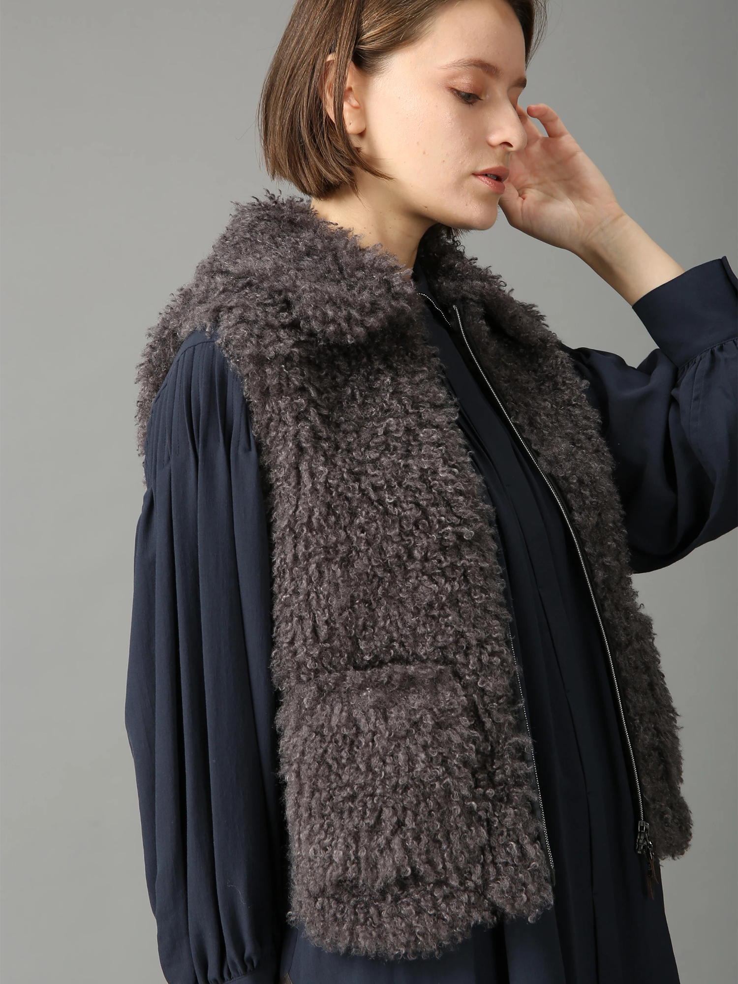 エクラ掲載】 ダブルニードルファー ベスト ジレ ｜ MORABITO