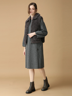 MORABITO BLANC(モラビトブラン) |【エクラ掲載】 ダブルニードルファー ベスト ジレ