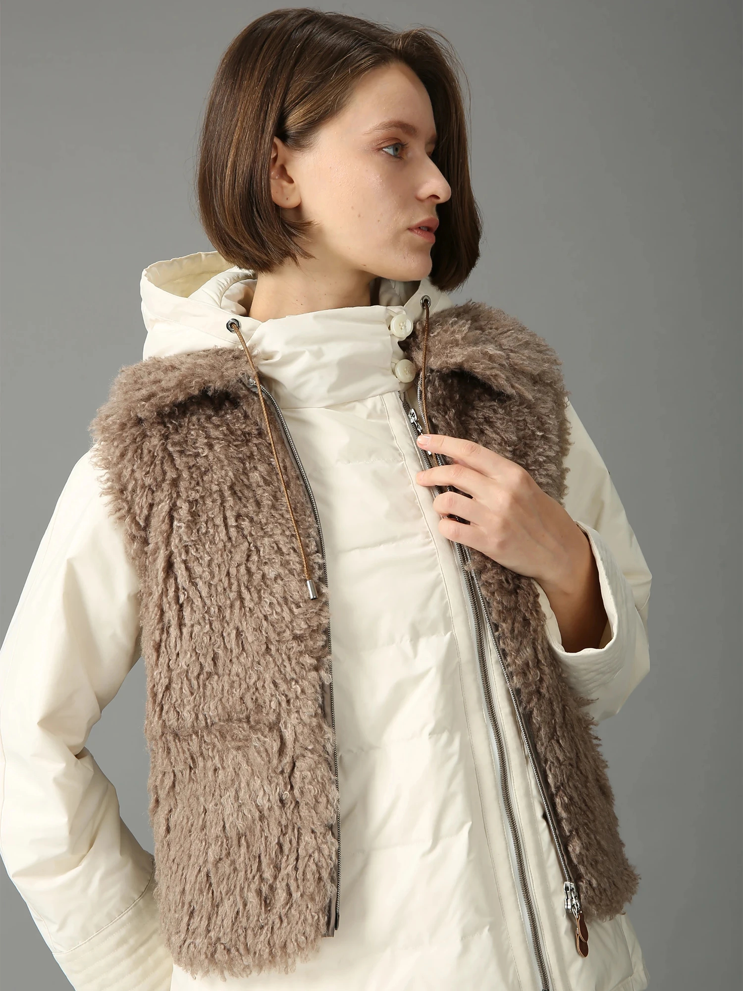 エクラ掲載】 ダブルニードルファー ベスト ジレ ｜ MORABITO BLANC