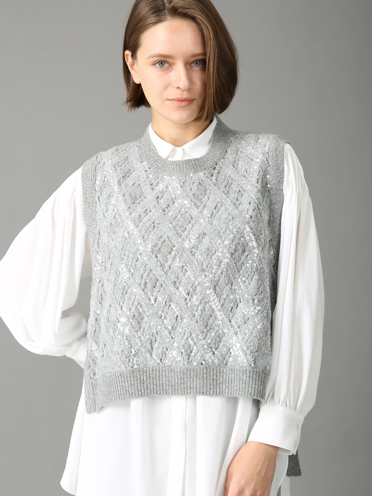 MORABITO BLANC(モラビトブラン) |【エクラ掲載】 オージーメリノニット ベスト ジレ