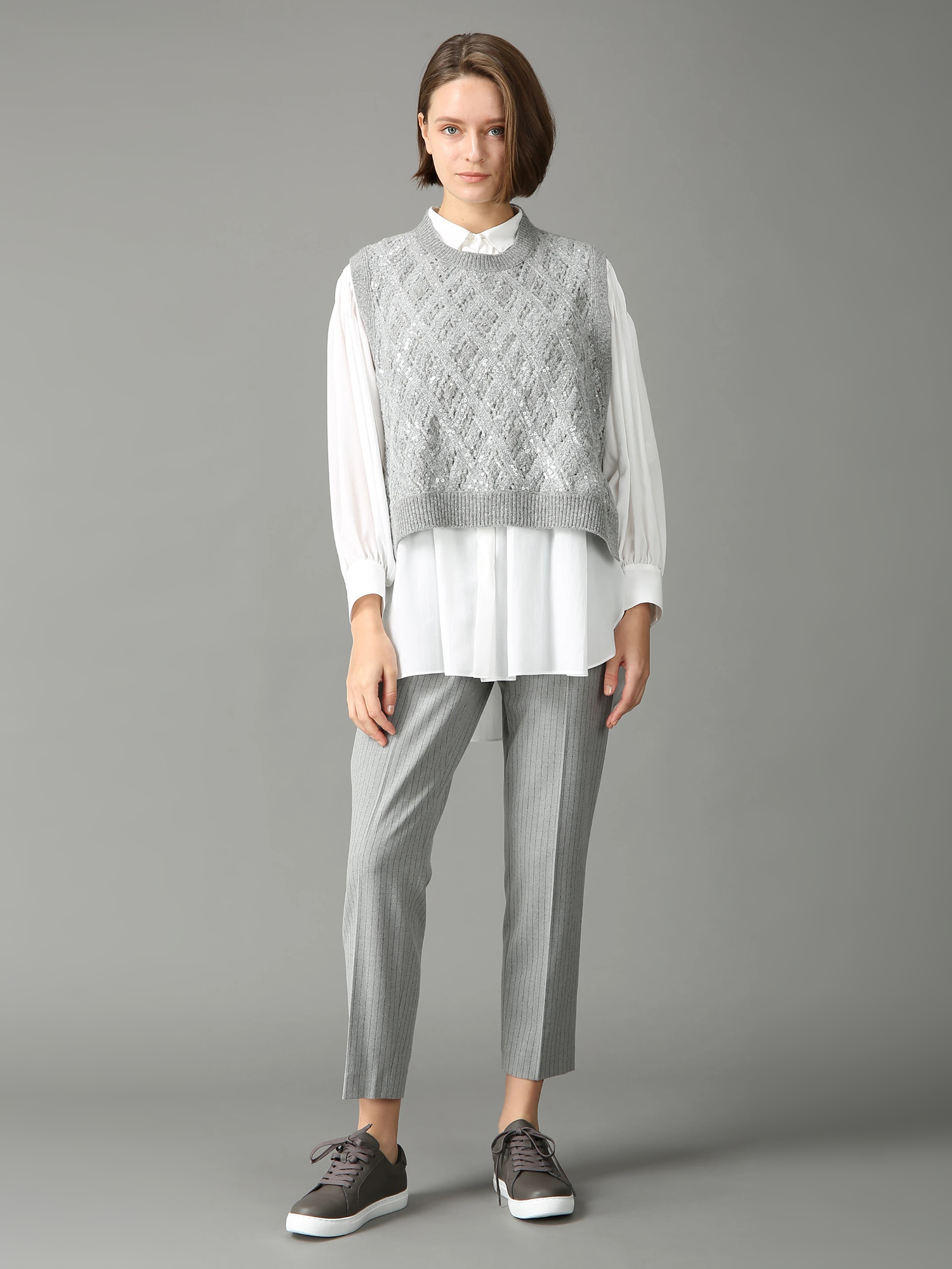 エクラ掲載】 オージーメリノニット ベスト ジレ ｜ MORABITO BLANC