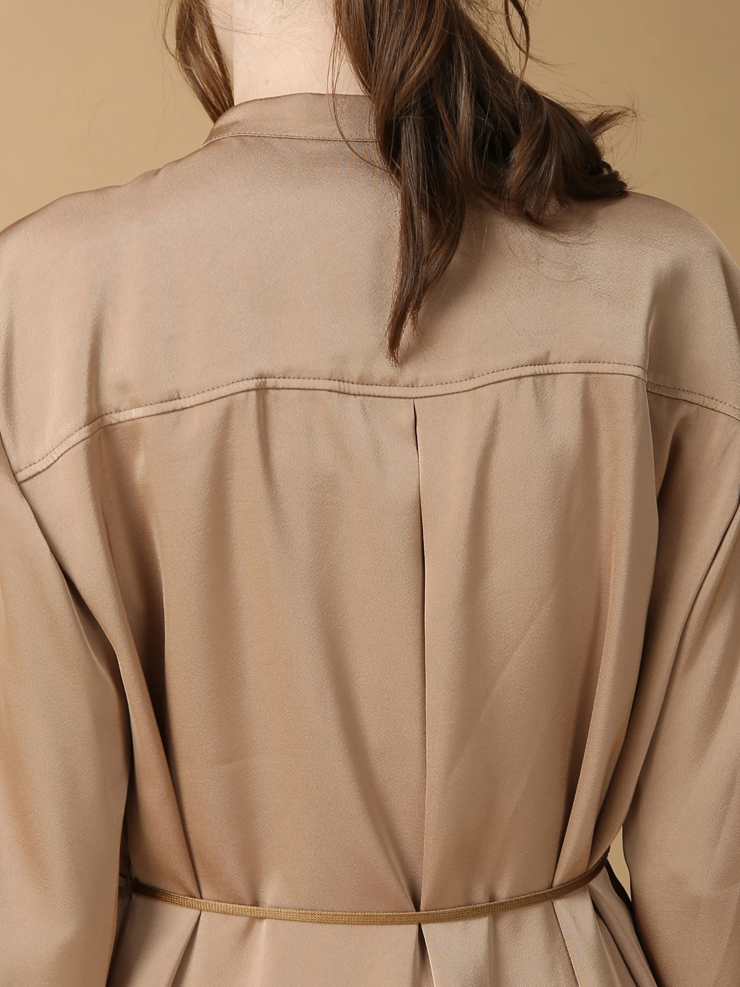 プルントサテン ブラウス シャツ ｜ MORABITO BLANC（モラビト