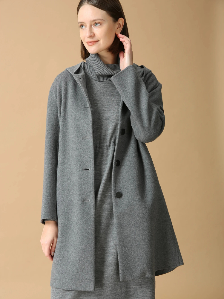 MORABITO BLANC(モラビトブラン) |ウールスタンリバー フーディ コート