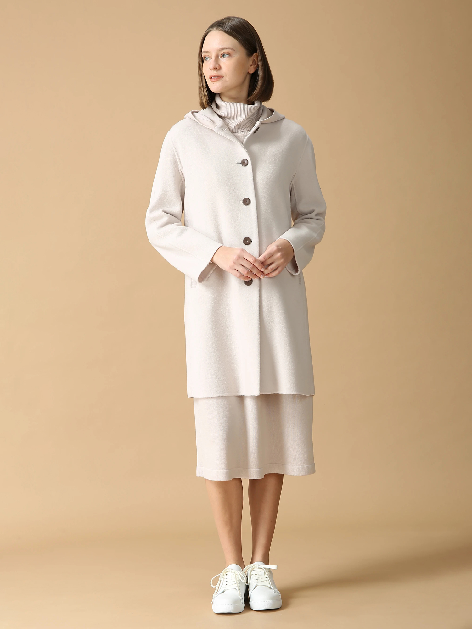 ウールスタンリバー フーディ コート ｜ MORABITO BLANC（モラビト