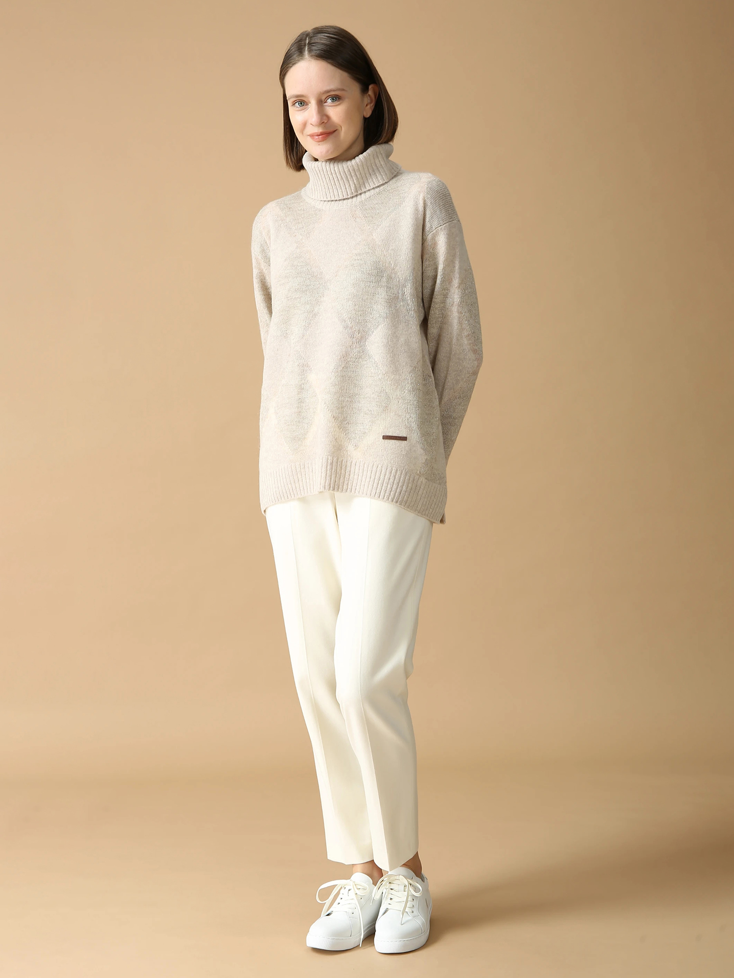 新品 モラビトブラン コーデに最適シンプル上品ニット サイズ40