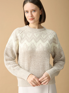 MORABITO BLANC(モラビトブラン) |エアーイング スノーフレーク 雪柄 セーター ニット