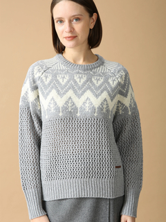 MORABITO BLANC(モラビトブラン) |エアーイング スノーフレーク 雪柄 セーター ニット