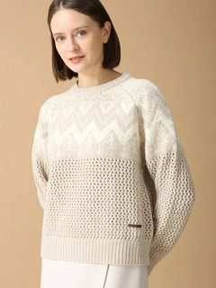 MORABITO BLANC(モラビトブラン) |エアーイング スノーフレーク 雪柄 セーター ニット