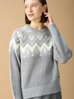 MORABITO BLANC(モラビトブラン) |エアーイング スノーフレーク 雪柄 セーター ニット