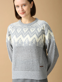 MORABITO BLANC(モラビトブラン) |エアーイング スノーフレーク 雪柄 セーター ニット