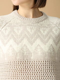 MORABITO BLANC(モラビトブラン) |エアーイング スノーフレーク 雪柄 セーター ニット